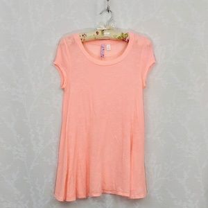 Alya Semi-Sheer Short Sleeve Fly Away Top S